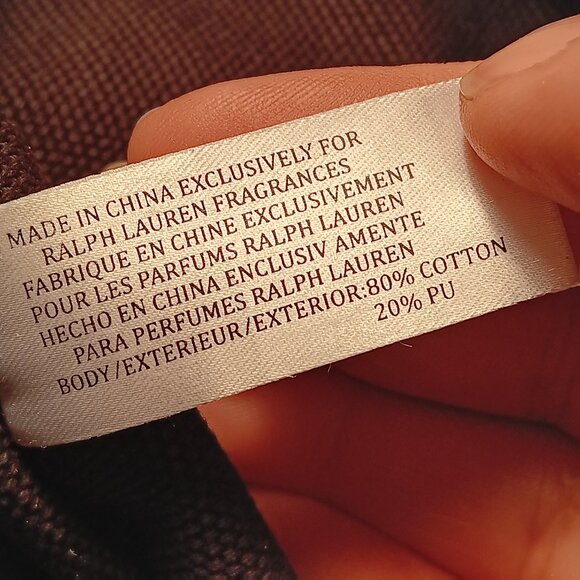 Ralph Lauren Fragrances chain tassel cotton canvas XL shoulder tote purse - Picture 11 of 12